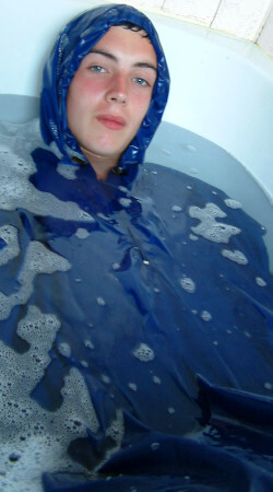 wet poncho for bath meditation